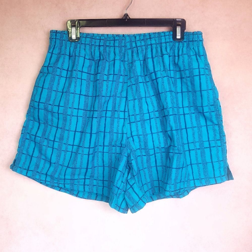 Vintage MTO Sport Swim Trunks Shorts Blue Turquoise Size Lg